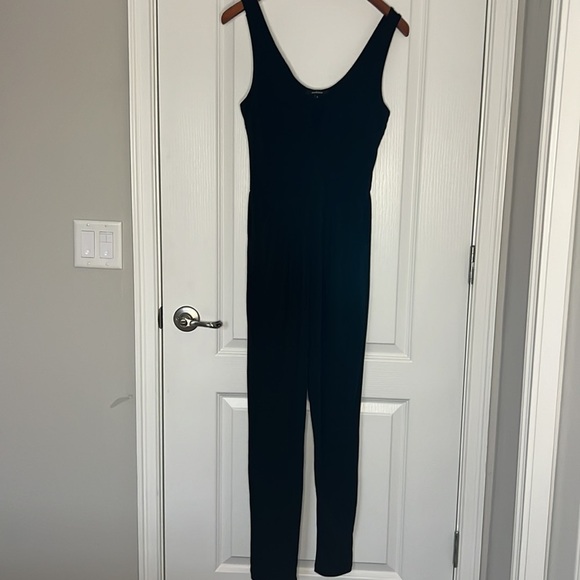 Ambiance v-neck long black romper small - Picture 2 of 8